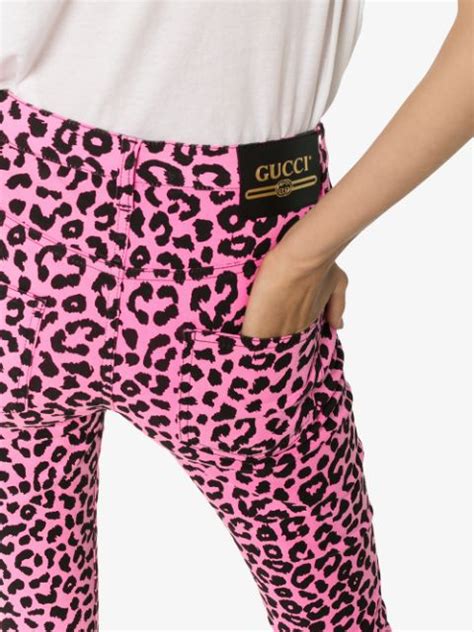 gucci leopard pants|farfetch Gucci pants.